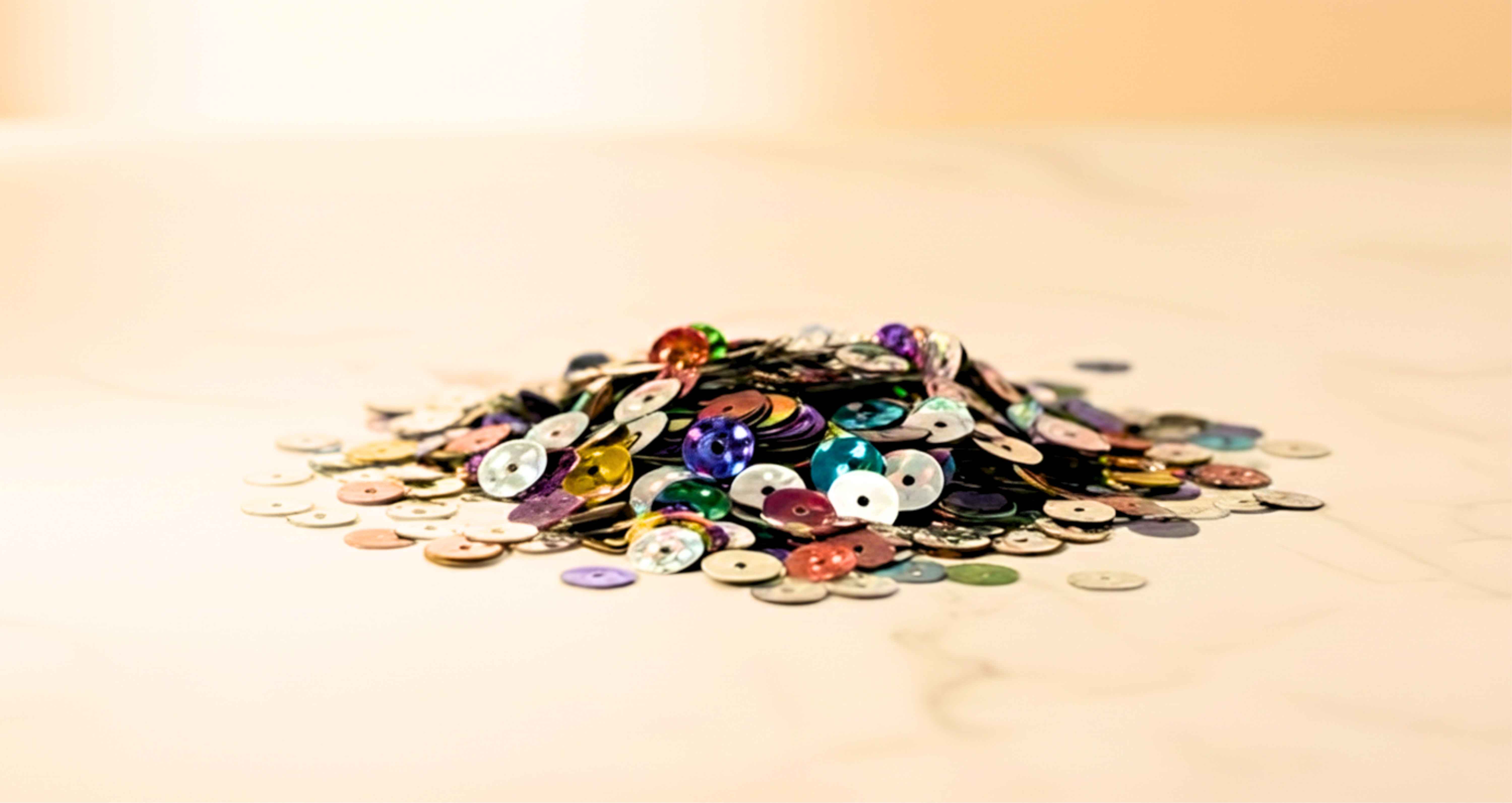 Loose sequin close-up