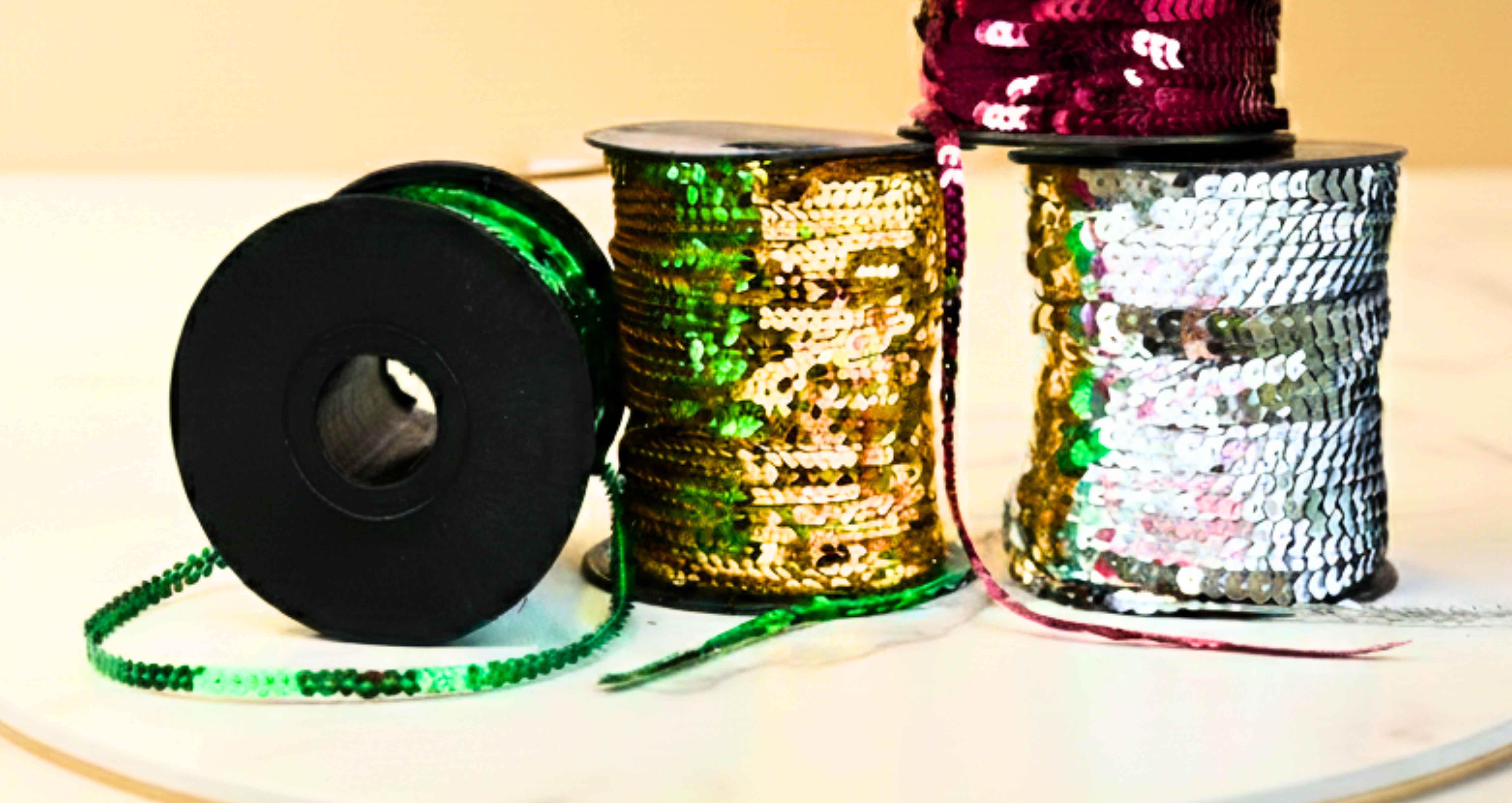 Jumbo sequin close-up